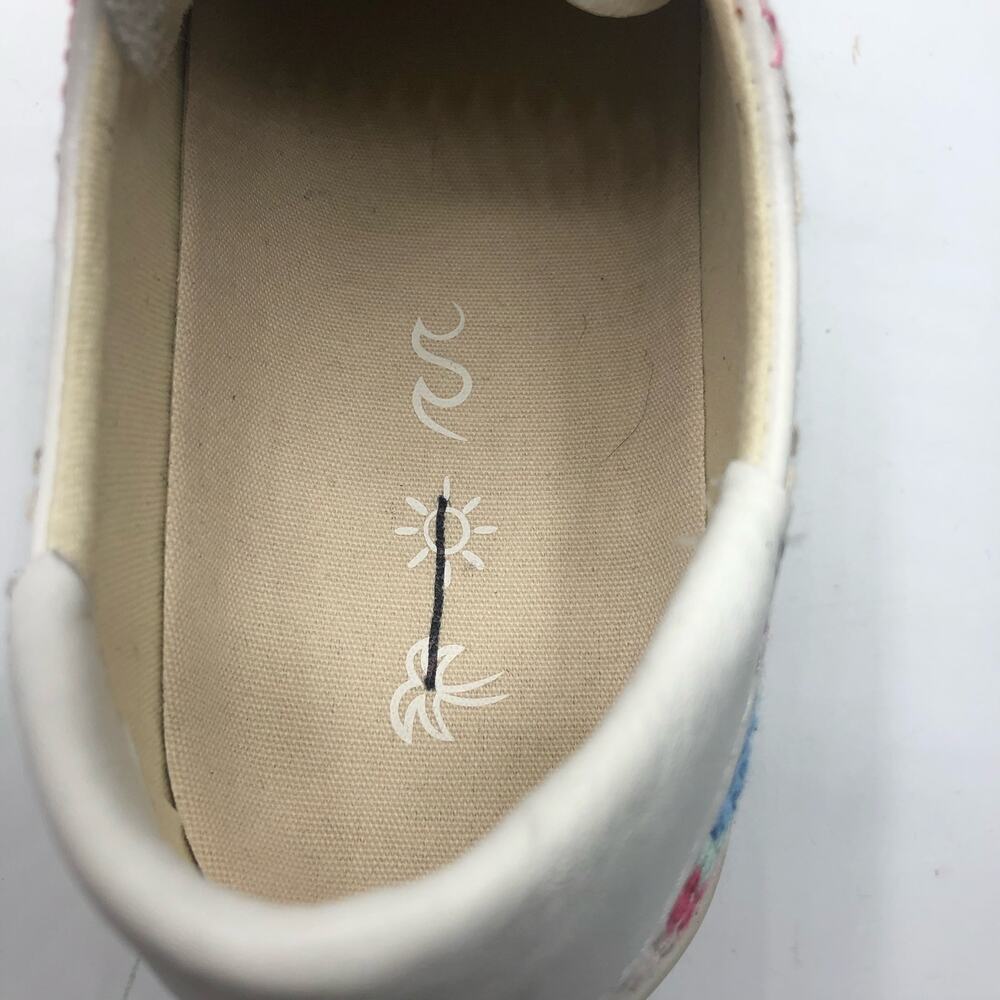 Soludos Ibiza Sweater Sneaker Lace Up White/ Multicolor Size US 8.5 - Picture 11 of 12